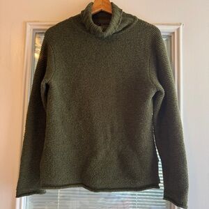 RedMaple 100% Baby Alpaca Turtleneck Sweater Olive Green Womens S Soft Knit Peru